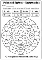 Vorschau - Arbeitsblätter - Malen und Rechnen - Mathematik (Rechenmandala) - Seite 2
