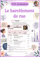 Aperçu - Préparation de séquence / Séquence complète - Fiche pédagogique : Le harcèlement de rue - Page de couverture
