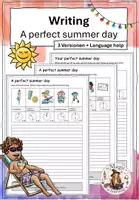 Vorschau - Arbeitsblätter - Writing - a perfect summer day (3 Versionen + Language help) - Deckblatt