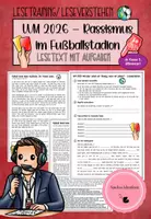 Vorschau - Arbeitsblätter - DEUTSCH - Text "Rassismus auf der Tribüne" - Leseverstehen mit Aufgaben zum Text, differenziert - Deckblatt