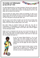 Vorschau - Arbeitsblätter - DEUTSCH - Lesetext/ Leseverstehen: Wie bereiten sich Spieler auf die WM vor? Text mit Aufgaben (differenziert) - Seite 2