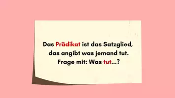 Vorschau - Präsentationen/Tafelbilder - Prädikatseinführung - Tafelbild - Seite 1