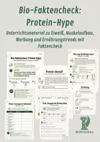 Vorschau - Arbeitsblätter - Bio-Faktencheck: Protein-Hype - Unterrichtsmaterial zu Eiweiß, Muskelaufbau, Werbung und Ernährungstrends - Deckblatt