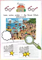 Vorschau - Arbeitsblätter - Lesen, suchen, prüfen: XXL Sparpaket (Wimmelbild & Leseförderung / wachsend) - Deutsch - Kl. 1/2 - Seite 1