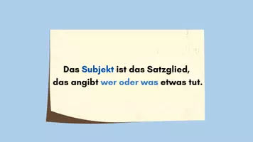 Vorschau - Präsentationen/Tafelbilder - Subjekt Einführung - Tafelbild - Seite 1