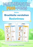 Vorschau - Arbeitsblätter - Brüche / Bruchteile verstehen (Basisniveau *) | Training mit der Ping-Pong Methode - Deckblatt