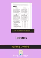 Vorschau - Arbeitsblätter - Hobbies: Reading and Writing (English) - Deckblatt