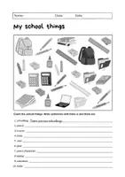 Vorschau - Arbeitsblätter - My School Things: Vocabulary (English) - Seite 1