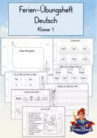 Vorschau - Arbeitsblätter - Übungsheft Ferien, Deutsch Klasse 1 - Deckblatt