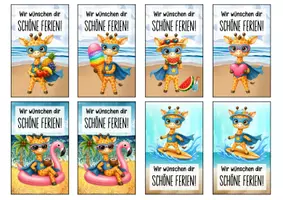 Vorschau - Anderer Materialtyp - Feriengrüße Giraffe Giraffenklassen Lesezeichen Sommer - Seite 2