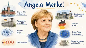 Vorschau - Arbeitsblätter - Arbeitsblatt zum Thema "Angela Merkel" + Onlineübung & MP3 + Infografik - Seite 2