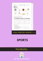 Vorschau - Arbeitsblätter - Sports: Vocabulary (English) - Deckblatt