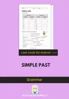 Vorschau - Arbeitsblätter - Simple Past: Grammar (English) - Deckblatt