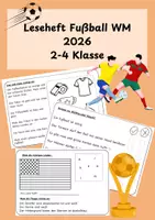 Vorschau - Arbeitsblätter - Mein Leseheft zur WM 2026/Fußball - Deckblatt