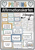 Vorschau - Präsentationen/Tafelbilder - Affirmationskarten Prüfung | Prüfungsmotivation | Boho Regenbogen - Deckblatt