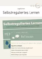 Vorschau - Anderer Materialtyp - Selbstreguliertes Lernen - Legekarten - Deckblatt