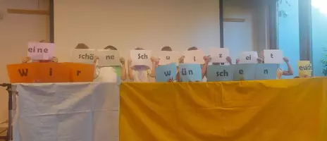 Vorschau - Mal- und Bastelvorlagen - Einschulung und Verabschiedung stand up 6 Min. super last minute! - Deckblatt