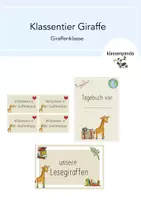 Vorschau - Anderer Materialtyp - Giraffe Klassentierpaket Giraffenklasse - Deckblatt