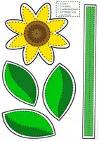Vorschau - Mal- und Bastelvorlagen - Sonnenblumen prickeln - Kunstunterricht, Fensterdekoration, Sommer & Herbst, Feinmotorik fördern - Seite 3