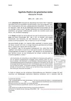 Vorschau - Arbeitsblätter - Theorie Klassik griechische Plastik in der Antike Oberstufe - Deckblatt