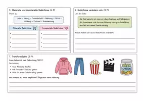 Vorschau - Klassenarbeiten - Wünsche und Bedürfnisse | Klassenarbeit | Mit Lösungen - Seite 2