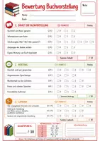 Vorschau - Präsentationen/Tafelbilder - Buchvorstellung & Lapbook bewerten – 3 Bewertungsbögen - Seite 1