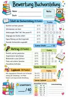 Vorschau - Präsentationen/Tafelbilder - Buchvorstellung & Lapbook bewerten – 3 Bewertungsbögen - Seite 3