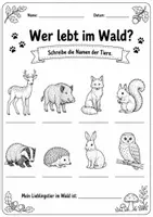 Vorschau - Arbeitsblätter - Heimische Waldtiere & Wildtiere | Steckbriefe & Übungen - Seite 1