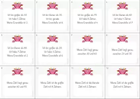 Vorschau - Aufgabenkarten - Zahlenrätsel - Zahlenraum 100 (Kartei) - Seite 3