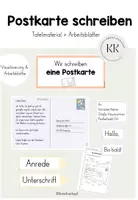 Vorschau - Stundenentwürfe - POSTKARTE schreiben - Arbeitsblätter und Tafelmaterial - Deckblatt