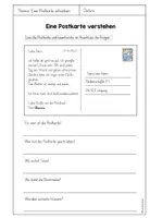 Vorschau - Stundenentwürfe - POSTKARTE schreiben - Arbeitsblätter und Tafelmaterial - Seite 2