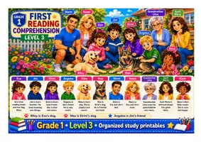 Προεπισκόπηση - Φύλλα εργασίας - 1st Grade Level 3 «Friends & Family Adventures» - Εξώφυλλο