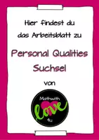 Vorschau - Arbeitsblätter - Personal Qualities Suchsel - Deckblatt