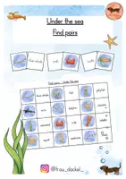 Vorschau - Spiele - Find pairs - „Under the sea" - spielerische Wortschatzfestigung - Deckblatt