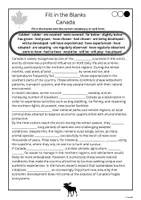 Vorschau - Arbeitsblätter - Fill in the Blanks - Canada - Seite 3