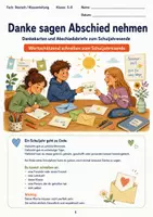 Vorschau - Experimente - Danke sagen Abschied nehmen Dankekarten und Briefe zum Schuljahresende Klasse 5 bis 8 - Deckblatt