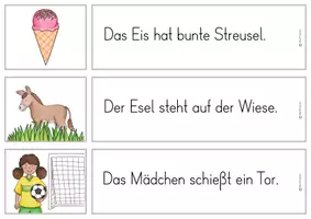 Vorschau - Stationenlernen - 40 erste Sätze lesen - Satz-Bild-Zuordnung - Seite 3