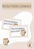 Vorschau - Anderer Materialtyp - Hausigutscheine Eulenklasse - Deckblatt