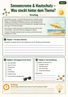 Vorschau - Arbeitsblätter - Bio-Faktencheck: Sonnencreme & Hautschutz - Unterrichtsmaterial zu UV-Strahlung, Hautzellen, Melanin, Sonnenbrand und Sonnenschutz - Seite 2