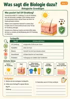 Vorschau - Arbeitsblätter - Bio-Faktencheck: Sonnencreme & Hautschutz - Unterrichtsmaterial zu UV-Strahlung, Hautzellen, Melanin, Sonnenbrand und Sonnenschutz - Seite 3