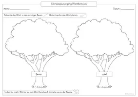 Vorschau - Arbeitsblätter - Wortfamilien - Schreibspaziergang - Seite 1