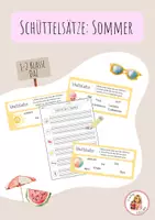 Vorschau - Arbeitsblätter - Schüttelsätze für den Deutschunterricht: Thema Sommer - Deckblatt