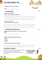 Vorschau - Klassenarbeiten - Klassenarbeit / Kurztest Gedichte Klasse 4/5/6 - Seite 1
