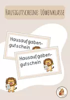 Vorschau - Anderer Materialtyp - Hausigutscheine Löweklasse - Deckblatt