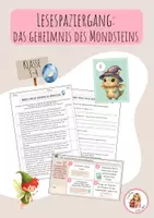 Vorschau - Arbeitsblätter - Lesespaziergang: Das Geheimnis des Mondsteins - Deckblatt