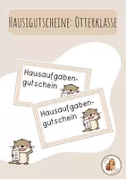 Vorschau - Anderer Materialtyp - Hausigutscheine Otterklasse - Deckblatt