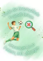Vorschau - Arbeitsblätter - Finde die Unterschiede: Fussball WM - Deckblatt