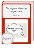 Vorschau - Poster - Die eigene Meinung begründen (Tafelmaterial) - Deckblatt