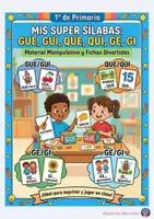 Vista previa - Tarjetas / Manipulativos - LETRAS GE, GI, GUE, GUI, QUE Y QUI - Portada