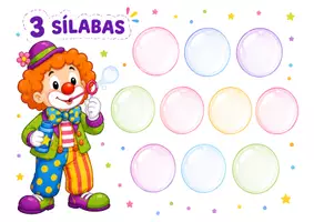 Vista previa - Tarjetas / Manipulativos - CLASIFICAR PALABRAS SEGÚN NÚMERO DE SÍLABAS - página 3
